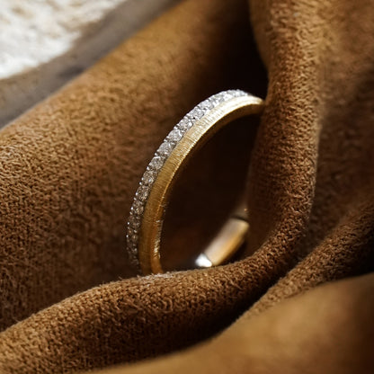 Sterling Silver 925 Thin Band Ring Women Brushed Silver 925 Pave Zirconia Classic Stacking Ring