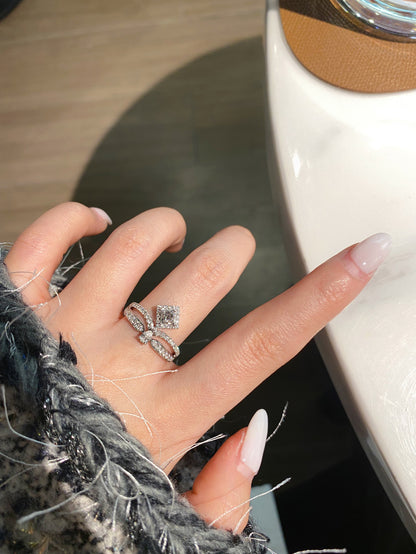 Classic Sterling Silver 925 Ring Luxury Crown Luxury Wedding Ring