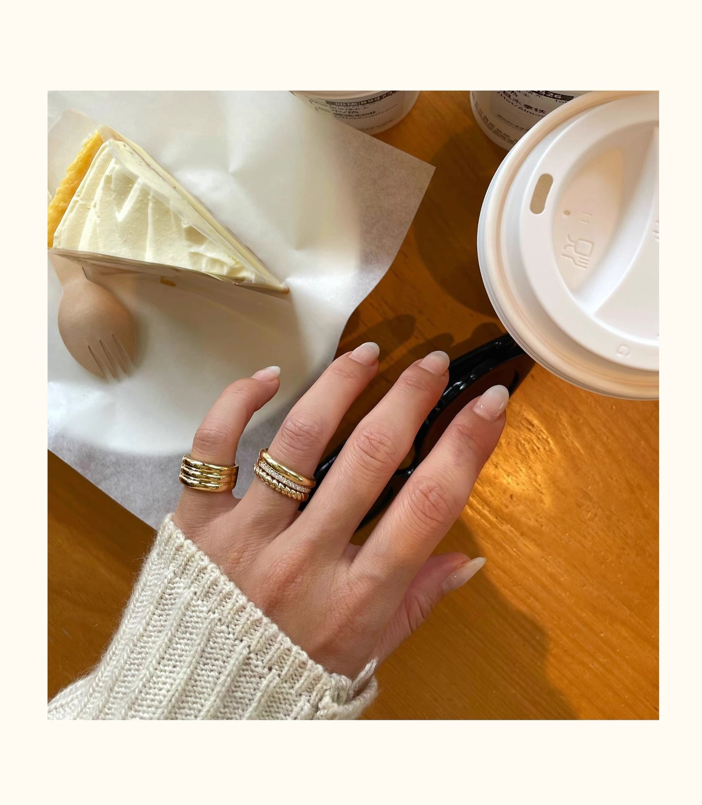 925 Sterling Silver 18k Gold Plated Twisted Ring for Women