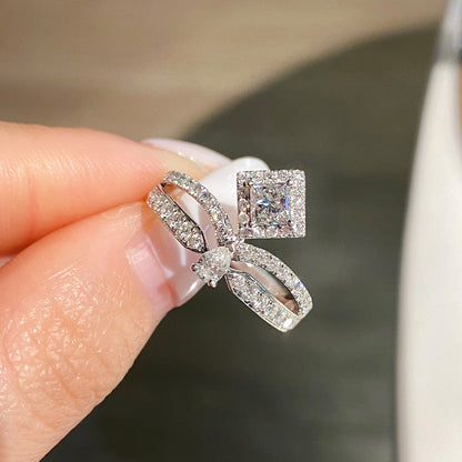 Classic Sterling Silver 925 Ring Luxury Crown Luxury Wedding Ring